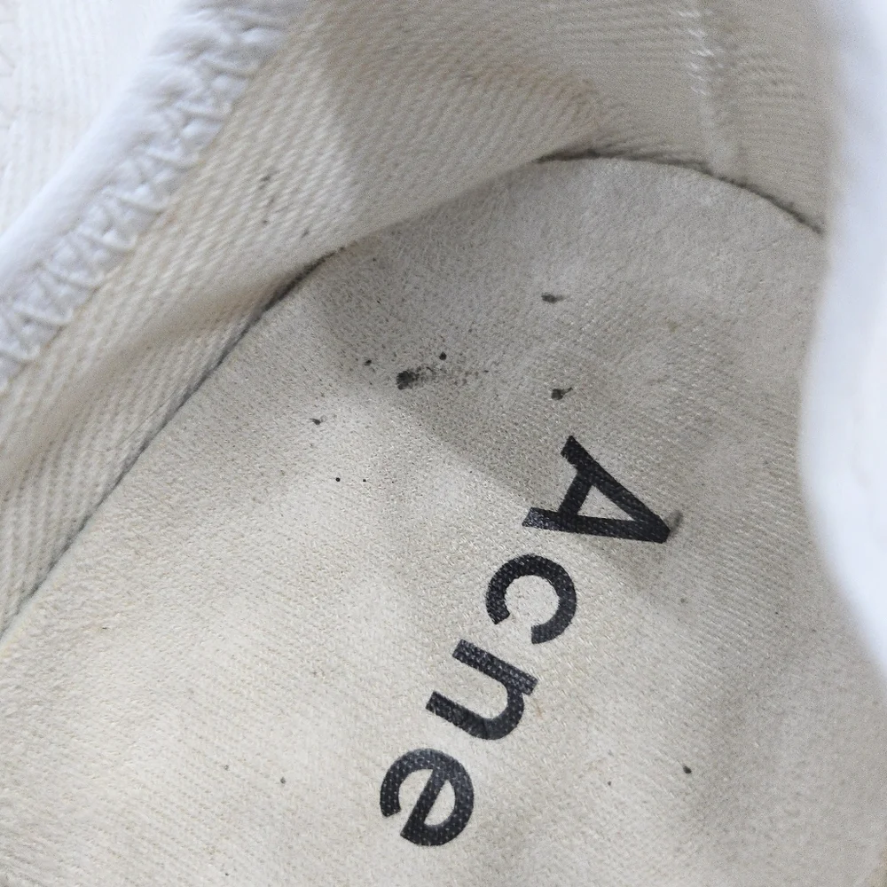 Acne‎ Studios Sneakers Brady Cream Cotton Canvas - Picture 8 of 15